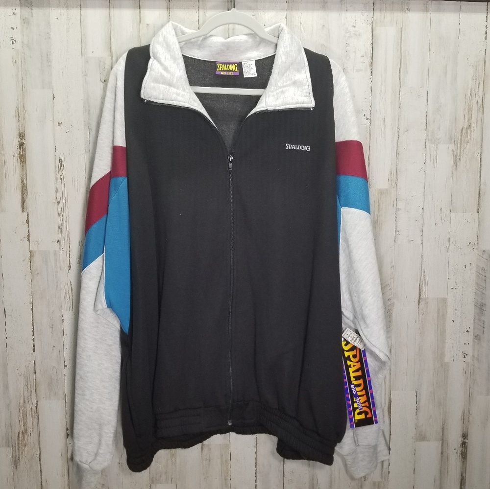 Vintage 90s Spalding Big Size 3X zip Sweat Jacket